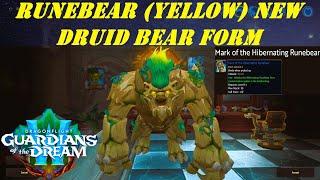 Runebear (Yellow) New Druid Bear Form | Mark of the Hibernating Runebear | Aurostor World Boss