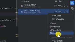 DELETE Device in Android Studio | AVD Manager