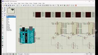 Scrolling text displays board with Arduino UNO | Simulation | Dot matrix LED interfacing