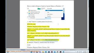 Add/Remove Send to Context Menu in Windows 11