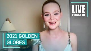 Elle Fanning Teases Secret TikTok Account at 2021 Golden Globes | E! Red Carpet & Award Shows