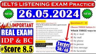 IELTS LISTENING PRACTICE TEST 2024 WITH ANSWERS | 26.05.2024