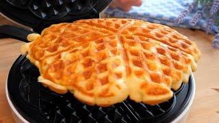 Juicy apple  waffles in 5 minutes! The BEST recipe for THICK waffles!