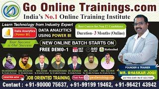 Power BI Demo Part1 - Oct 1st 2024 | Bhaskar Jogi | Go Online Trainings | 90000 75637