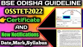 OSSTET CERTIFICATE DATE & NEXT OSSTET NOTIFICATION DATE,,OSSTET-2022,,BIG UPDATE NEWS OSSTET DATE...