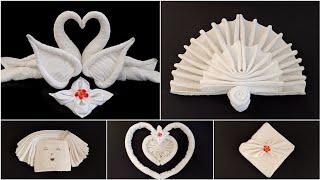 5 ideas of Towel folding origami | 5 simple towel art