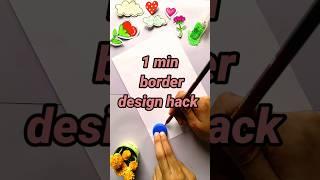 easy BORDER DESIGNS/PROJECT WORK DESIGNS/CORNER AND SIDE BORDER DESIGN #borderdesigns #shorts