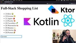 Building a Full Stack Web Application with Kotlin and React - Part 1/2 - Backend + Frontend