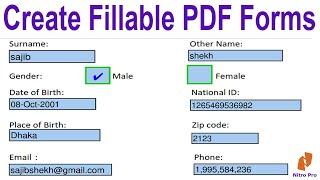 How to Create a Fillable PDF form in Nitro Pro