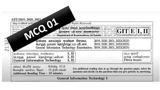 GIT Past Paper Answers with Explanations 2019-2022(2023) | Tamil Medium - MCQ 01