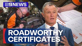 Investigation uncovers illegal trade in fake roadworthy car certificates | 9 News Australia