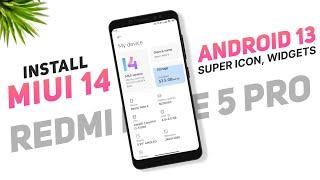 Install MIUI 14 Android 13 On Redmi Note 5 Pro | Super Icons, Widgets | Xiaomi EU 22.12.26