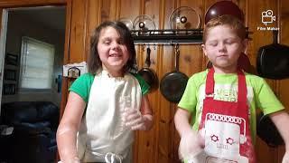 Elsie & Aiden in the kitchen!