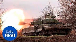 Russian soldier abandoned by his fleeing comrades as they escape on an armoured vehicle