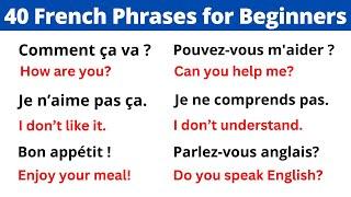 Learn 40 Basic French Phrases for Beginners