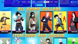 Fortnite All Anime Collabs Skins, Emotes and Items!