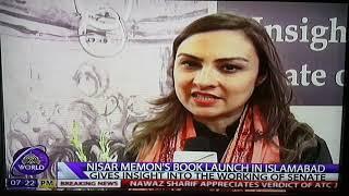 Former Minister and Senator Nisar Memon's Book Launch in Islamabad, Pakistan report by Raza Khan