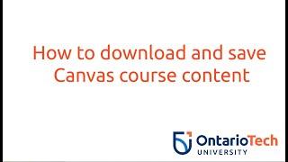 How to Export a Canvas Course