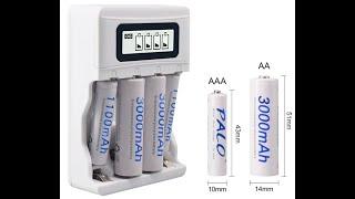 Аккумуляторные батареи PALO 1,2 в AA 3000 мАч Ni-MH и зарядное устройство с Алиэкспресс