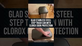 Glad Stainless Steel Step Trash Can with Clorox Odor Protection