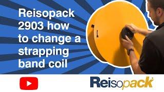 Reisopack 2903 Tutorial: how to change and thread a strapping band coil.