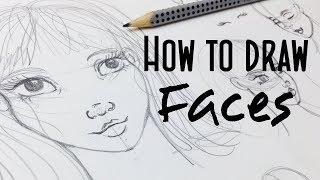 How to Draw Girl's Faces: My Way - Stylized Cartoon Faces Tutorial