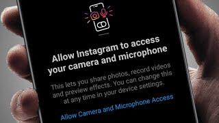 Allow instagram to access your camera and microphone | Instagram camera not opening problem fix