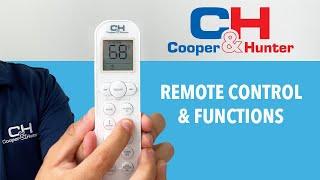 Cooper&Hunter Mini Split Remote & Features (2020)