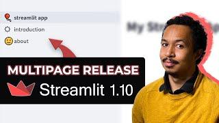 Streamlit just released native multipage apps!