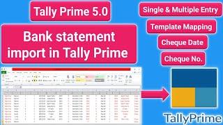 import bank statement in tally prime 5.1 | all bank statement entry in tally prime | tally prime 6.0