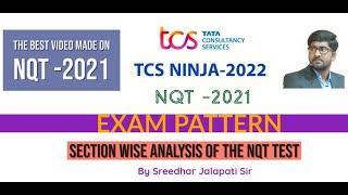 TCS NQT 2021| TCS NINJA 2022| TCS NQT EXAM PATTERN WITH DETAILED SYLLABUS |#SreedharJalapatiSir