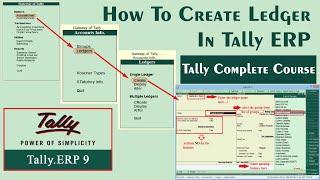 How to create ledger in Tally erp 9 with Account under