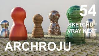 SketchUp - PBR materiały Vray Next - Tutorial 54