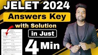 JELET 2024 Full Answer Key in Just 4 Min | Check Now.