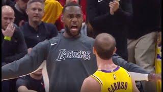 Lebron reacts to Quinn Cook's clutch 3 and 1!!