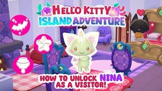 How to unlock NINA as a visitor! 🩰🪽Hello Kitty Island Adventure