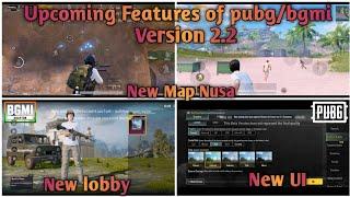 Upcoming Features of Pubg/Bgmi Version 2.2 | New map NUSA  New Lobby , New UI ️ | Knowitgaming