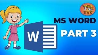 MS WORD  HOME TAB PART-3