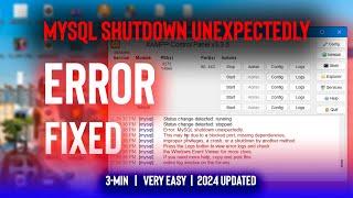 xampp mysql shutdown unexpectedly | How to Solve XAMPP Server MySQL Cannot Start | [FIXED].