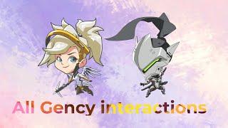 Overwatch: All Gency interactions (Genji x Mercy)