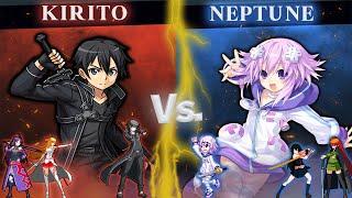 [MUGEN] AI SWORD BATTLE - Kirito team vs Neptune team