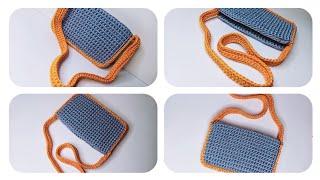 How to Crochet A Mini Shoulder Bag Step by Step || Simple & Beautiful Crochet Shoulder Bag