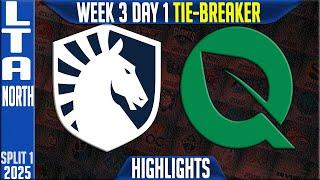 TL vs FLY Highlights Tie Breaker | LTA NORTH Lower R2 (Was LCS) W3D1 Split 1 Team Liquid vs FlyQuest