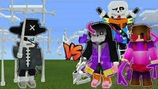 Pirate sans VS Betty noire & Epic sans & Ink sans phase 3 in Minecraft |Đạt MC