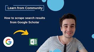 How to scrape search results from Google Scholar