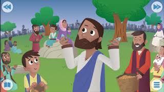 Библия для детей!  Большой пикник на свежем воздухе. Иисус накормил 5000 человек. Глава 27.