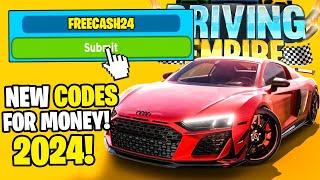 *NEW* ALL WORKING CODES FOR DRIVING EMPIRE IN 2024! ROBLOX DRIVING EMPIRE CODES