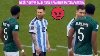  Saudi Arabia Player Try To Fight with Messi during Argentina vs Saudi Arabia, 1-2