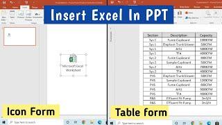 Insert Excel in PowerPoint | Link Excel to PPT ⏩