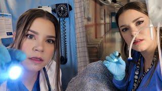 ASMR Hospital Emergency Room | Cranial Nerve Exam & Taking Care of You After an Accident | Suturing